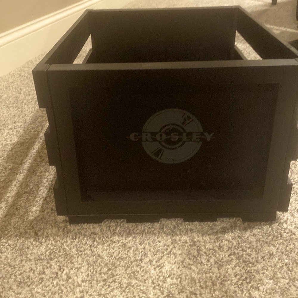 Crosley record/vinyl storage crate. Black. Unused